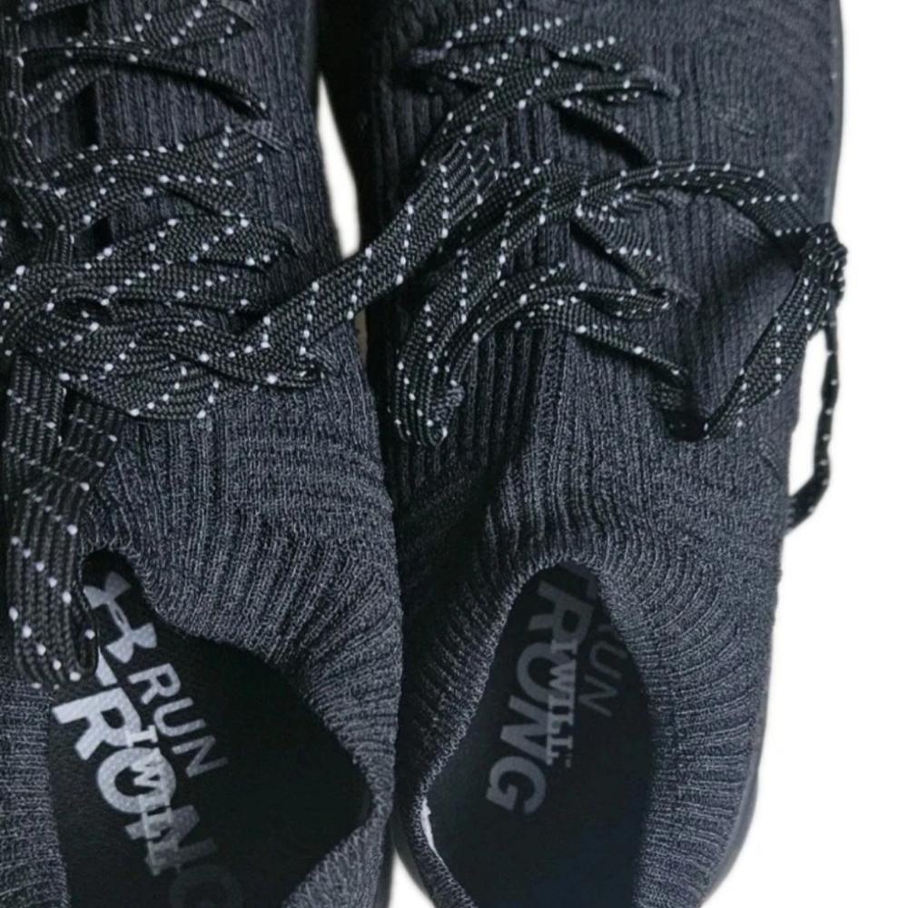 Women's Navy Knit Athletic Sneakers - Lace-Up Comfort - Picture 5 of 7